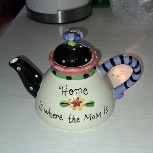 Home is where the Mom is  Ceramic Teapot Lori Siebert.  Certified International
